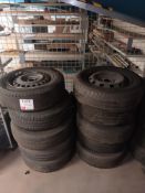 Ten various vehicle wheels