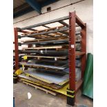 Bay of heavy duty steel pallet racking (excludes contents)