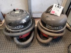 Two Henry Numatic vacuum cleaners
