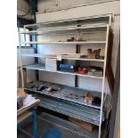 Metal framed eight tier racking (excludes contents)
