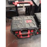 Milwaukee three piece pack out tool chest on wheels