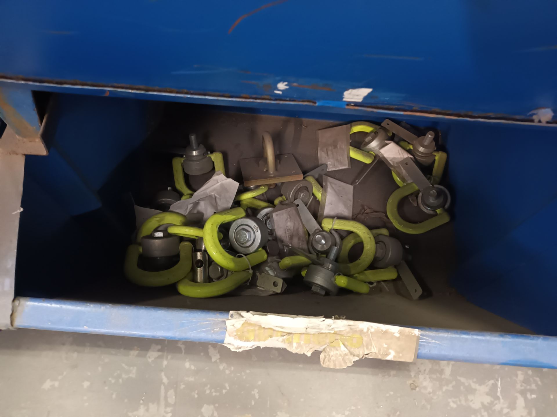 Three metal stackable stillages with contents of various cast in loops - Image 2 of 5