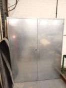 Holzmann ABS4000 two bag dust extraction unit with wall mounted metal enclosure