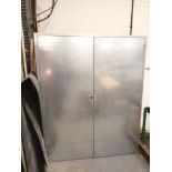 Holzmann ABS4000 two bag dust extraction unit with wall mounted metal enclosure
