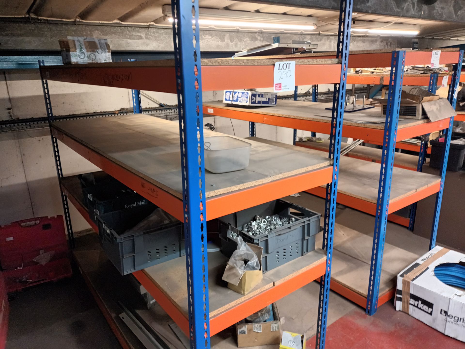 Six various modular light weight racking units (excludes contents)