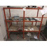 Three tier steel shelving unit (excludes contents)