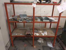 Three tier steel shelving unit (excludes contents)