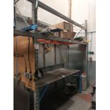 Three bays of various metal pallet racking (excludes contents)