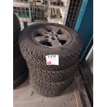 Four All-Terrain PR6 Load Range Six tyres (tyre size is 215/70R16) with wheels