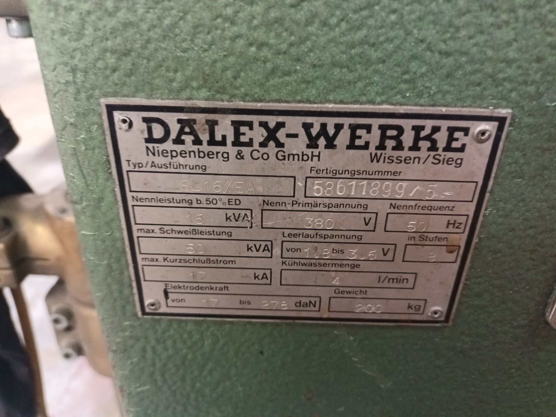 Dalex Werke SL16 spot welder - Image 2 of 3