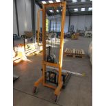 Total Lifter 250kg winch stacker, fork width 150-690m, fork length 800mm, lift height 1500mm, serial