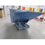 Forklift mounting tipping skip, 1200 x 1500mm
