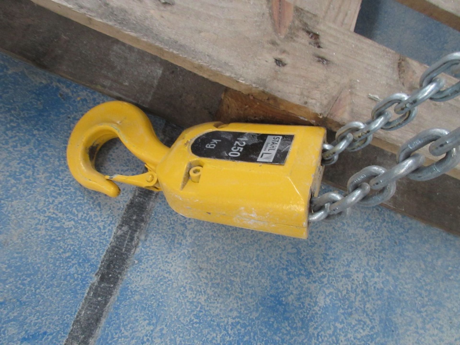 Stahl ST 2010-8/21/1 1000kg chain hoist with pedant control, with steel runway, serial no. - Image 3 of 4