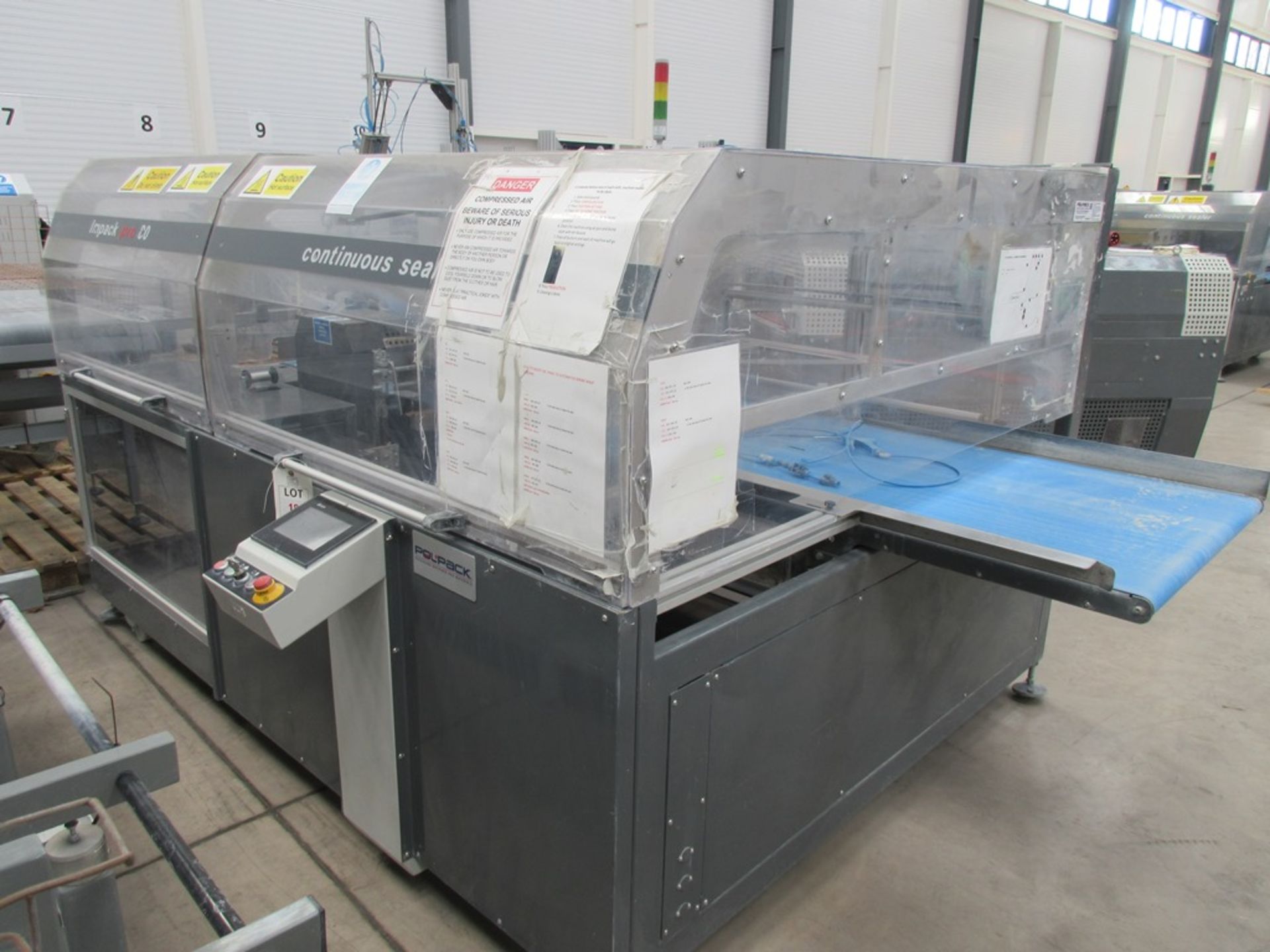 Maripak Impack 80 Proright automated continuous sealer, serial no. 15791 (2019), belt dimensions - Image 3 of 9