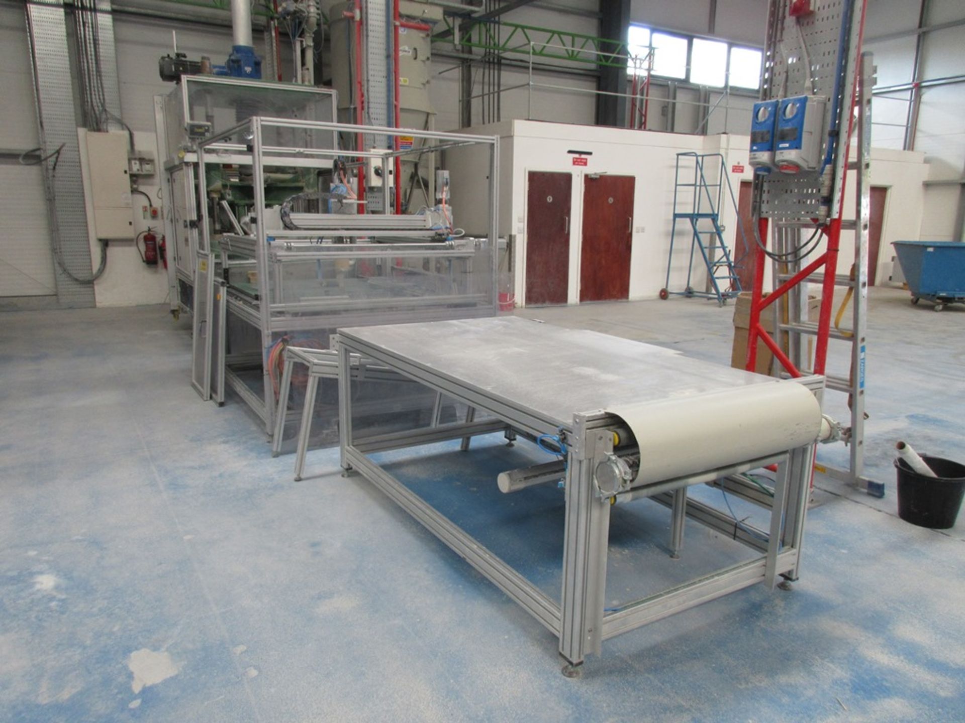 Gasbarre insulation board, 28 tonne electric press, serial no. 20201571, bed size 680 x 980mm,