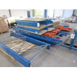 Five pallets of assorted pallet and stores racking, uprights & cross beams