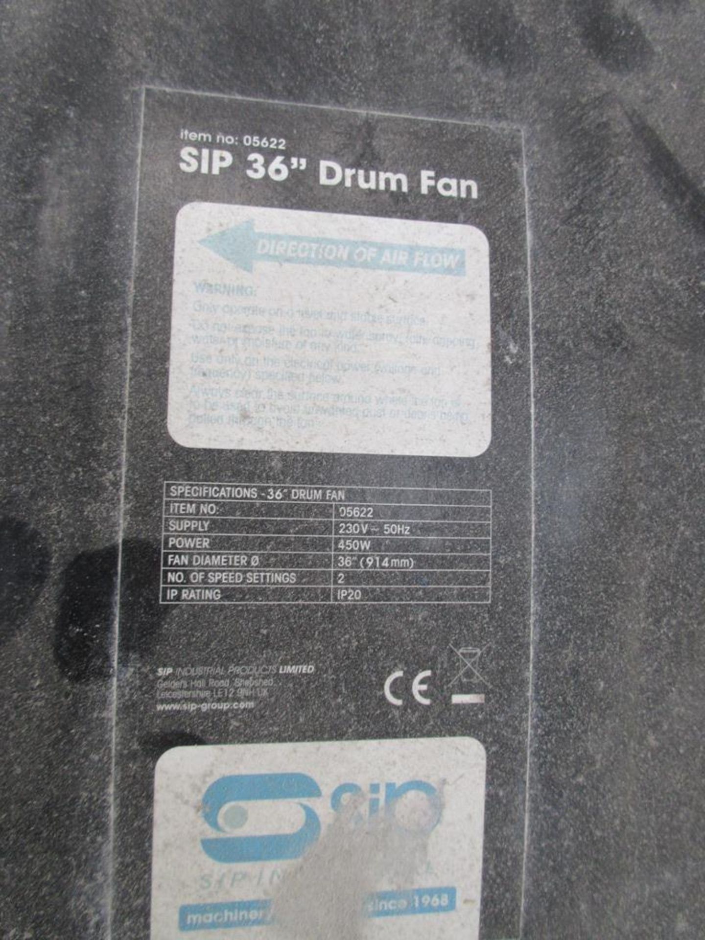 SIP 36" fan, serial no. 00000005011.18.11, 240v - Image 2 of 3