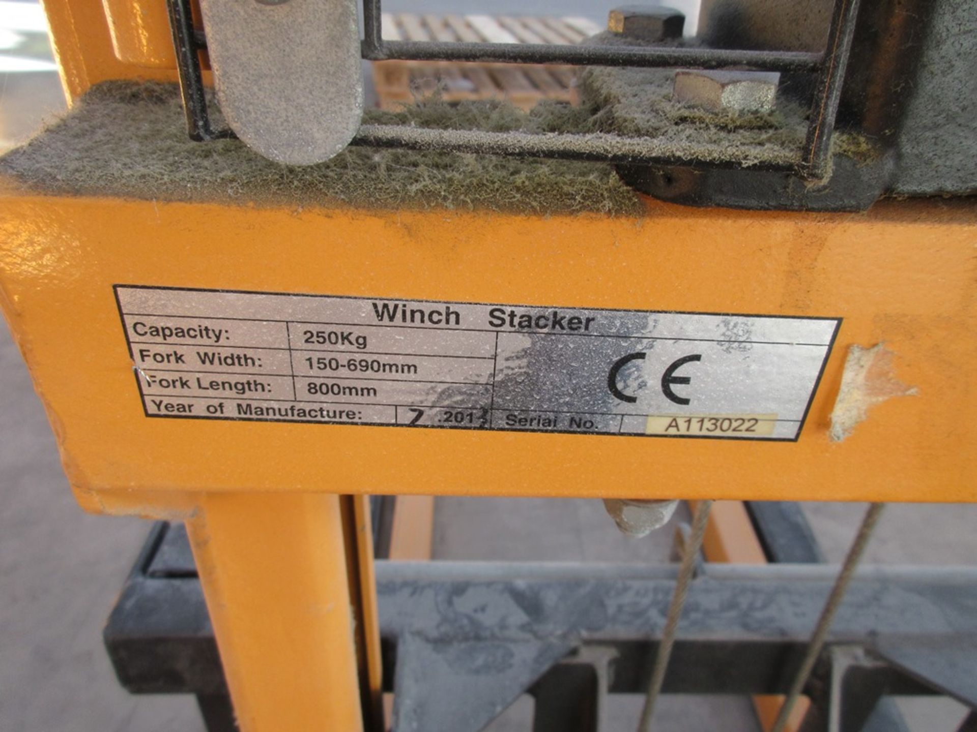 Total Lifter 250kg winch stacker, fork width 150-690m, fork length 800mm, lift height 1500mm, serial - Image 3 of 5