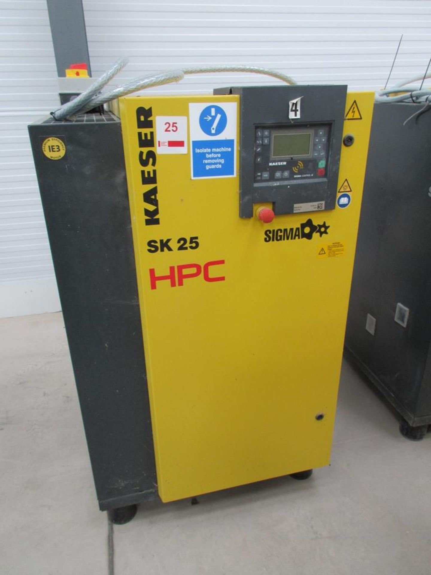 HPC Kaeser SK25 Sigma packaged screw compressor, serial no. 2026-7530050 (2020)