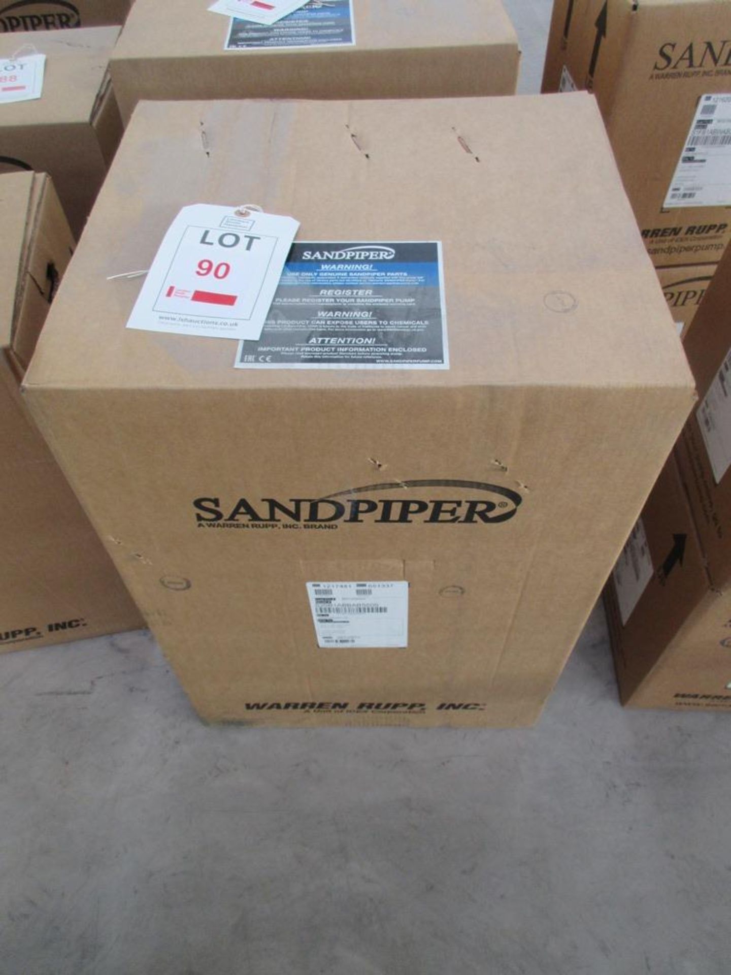 Sandpiper S20B1ABBBS600 diaphragm pump, serial no. 2672977 (boxed/un-used, box date 2021)