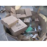 Miscellaneous pallet of pipe fittings, fans, bevel screw spares, enclosures, etc.