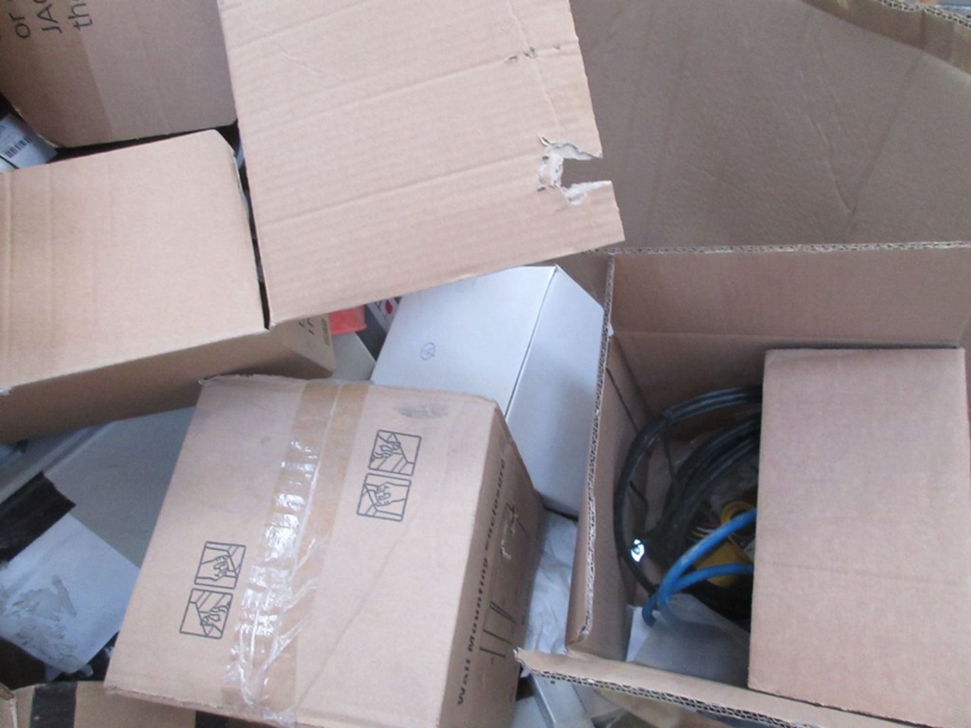 Miscellaneous pallet of pipe fittings, fans, bevel screw spares, enclosures, etc. - Image 9 of 10