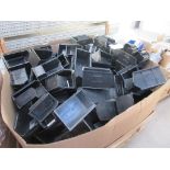 Pallet of assorted size component storage bins