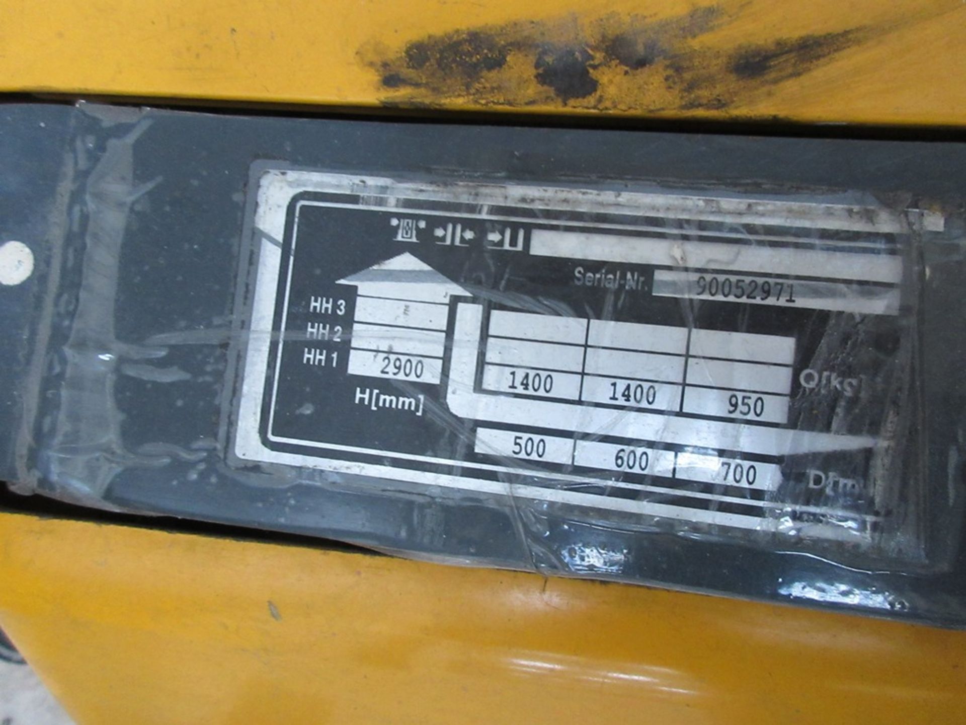 Jungheinrich EJB14 battery operated pedestrian forklift and charger, serial no. 90052971 (2002), - Image 5 of 7