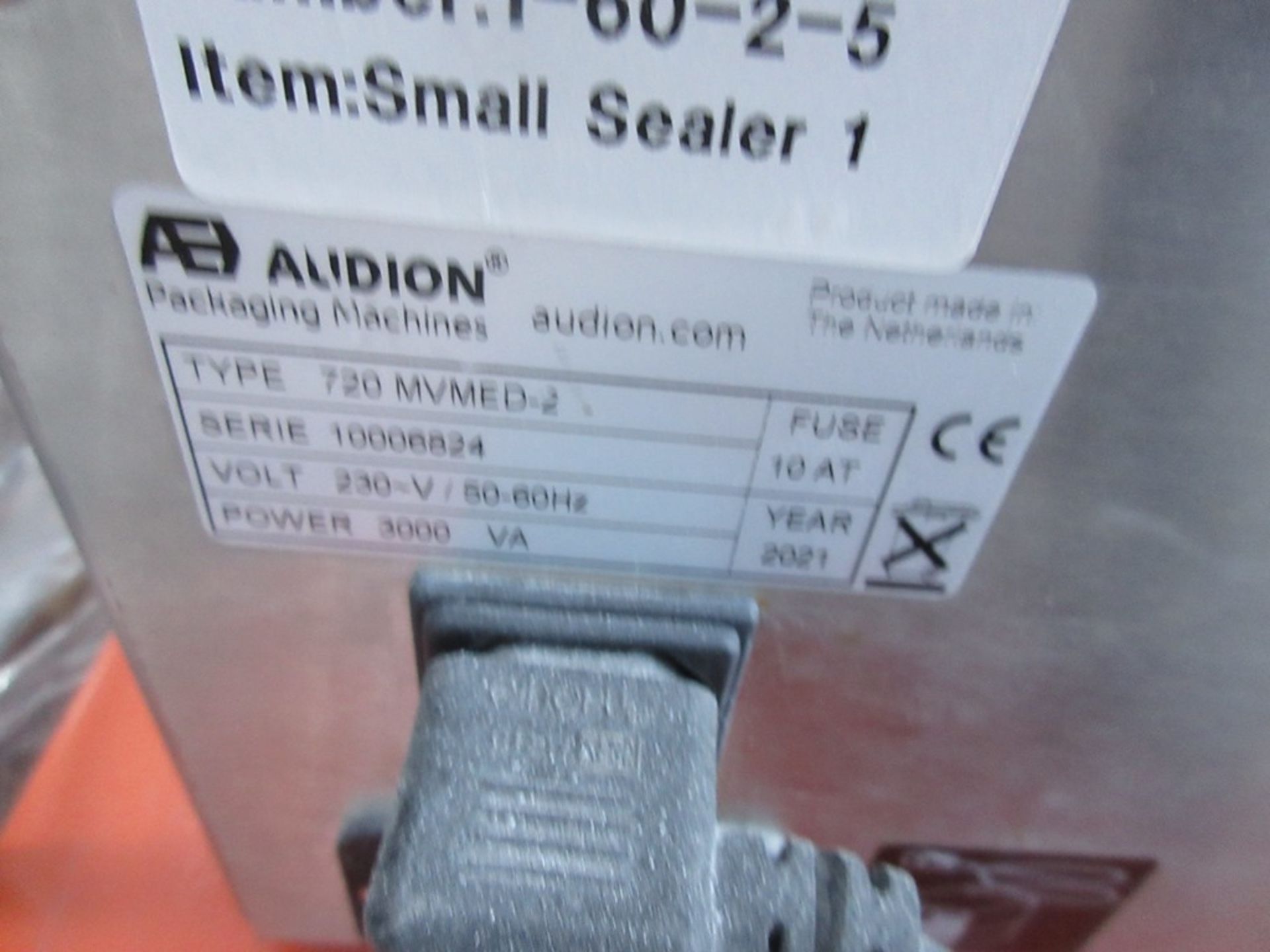 Audion 720 MVMED-2 heat sealer, 720mm width, serial no. 10006824 (2021) - Image 4 of 5