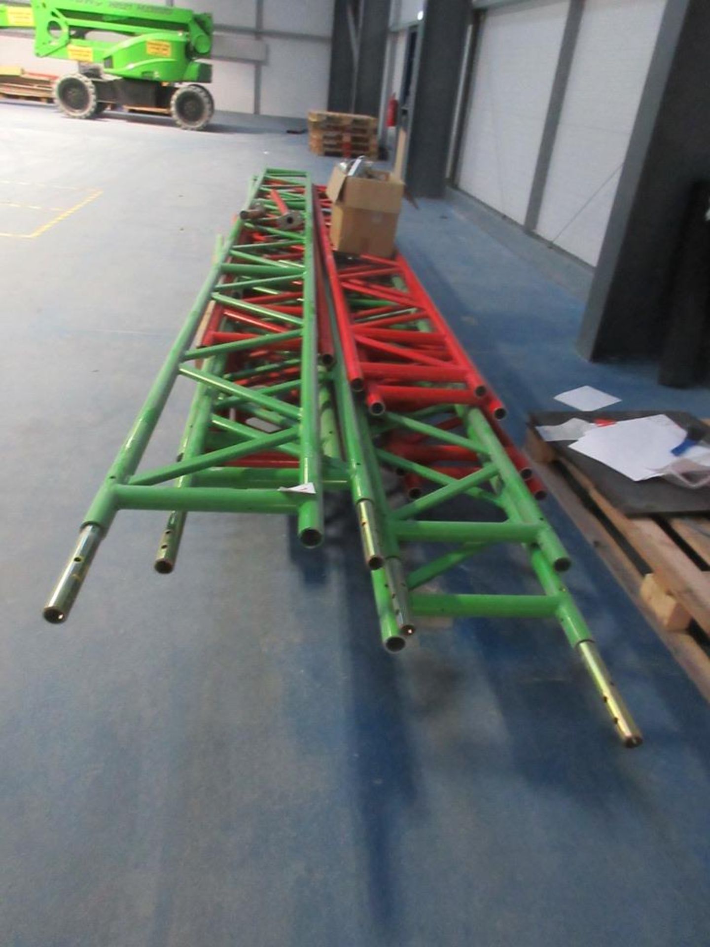 Quantity of painted scaffold uprights and fixings (quantity to be confirmed at view day)