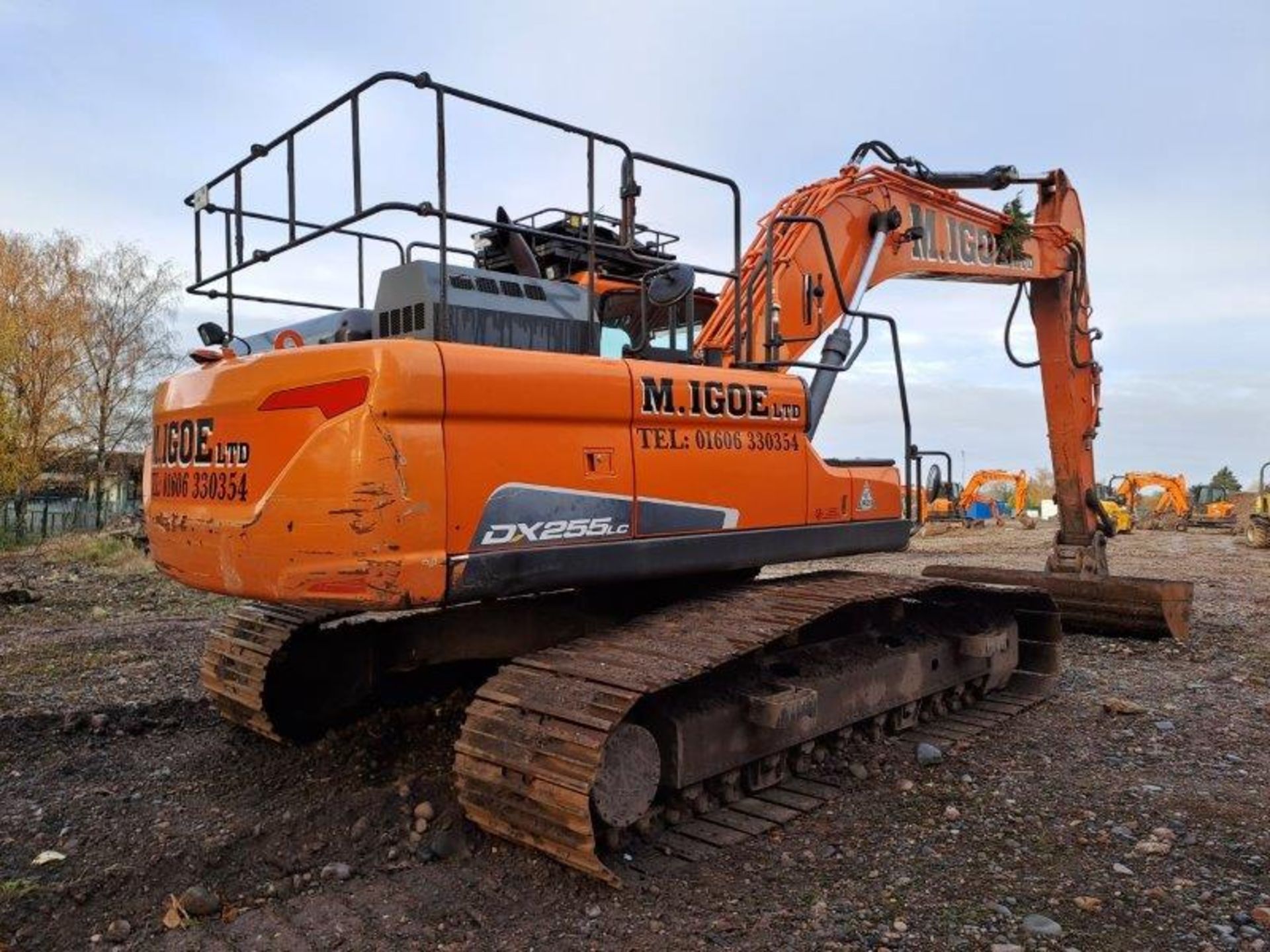 Doosan DX255LC-5 25.5t excavator, serial no. DHKCEBBXJH0001380, Year: 2018, hours: 7,221, Key: 1, - Image 9 of 23