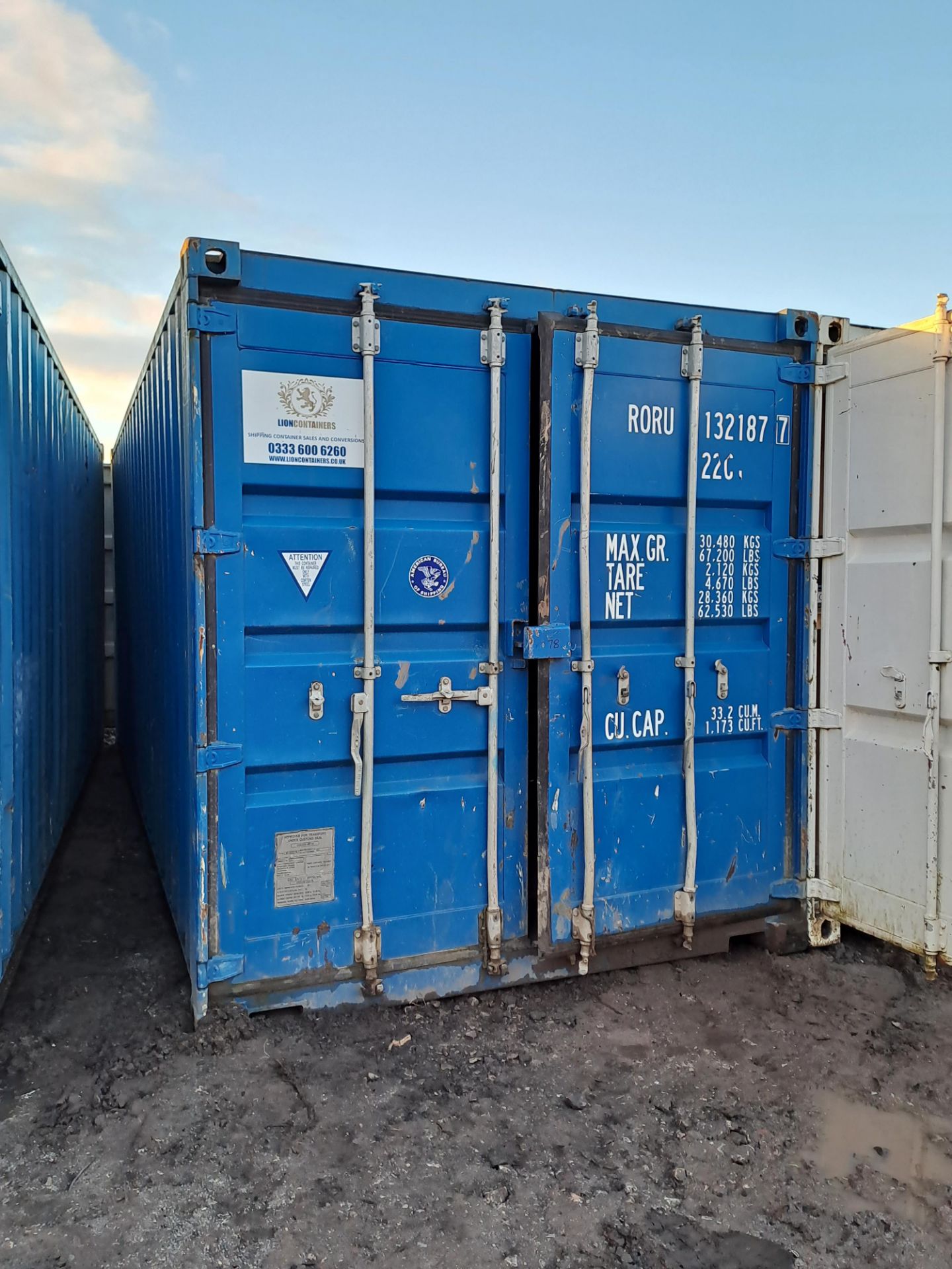 Lions Containers XP-STDT-16 20ft shipping container, serial no. XC 638530, year 2017