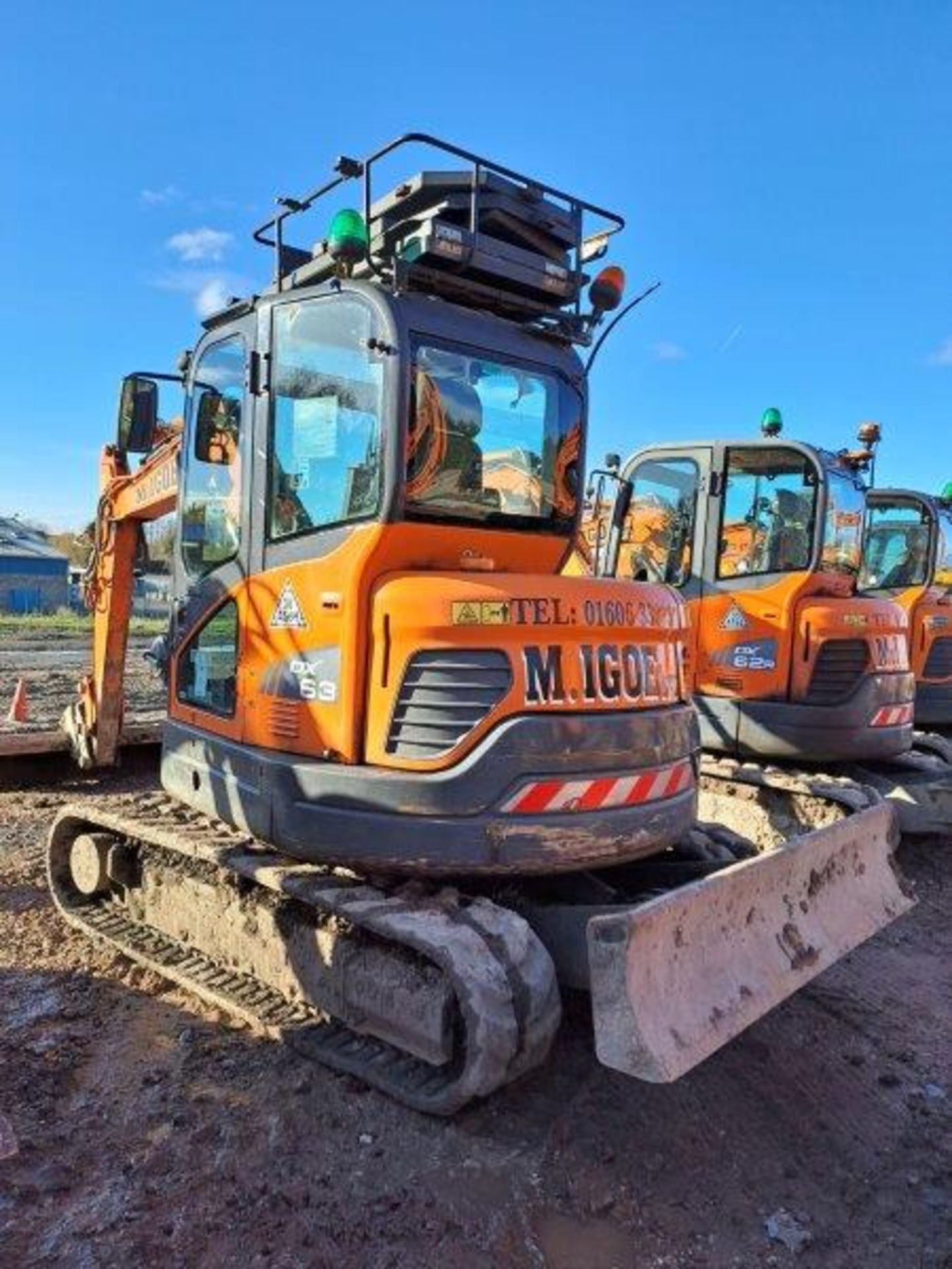 Doosan DX63-3 6t excavator, serial no. DHKCEAAYAH6001945, Year: 2018, Hours: 4,314, Key: 1, with - Image 5 of 15