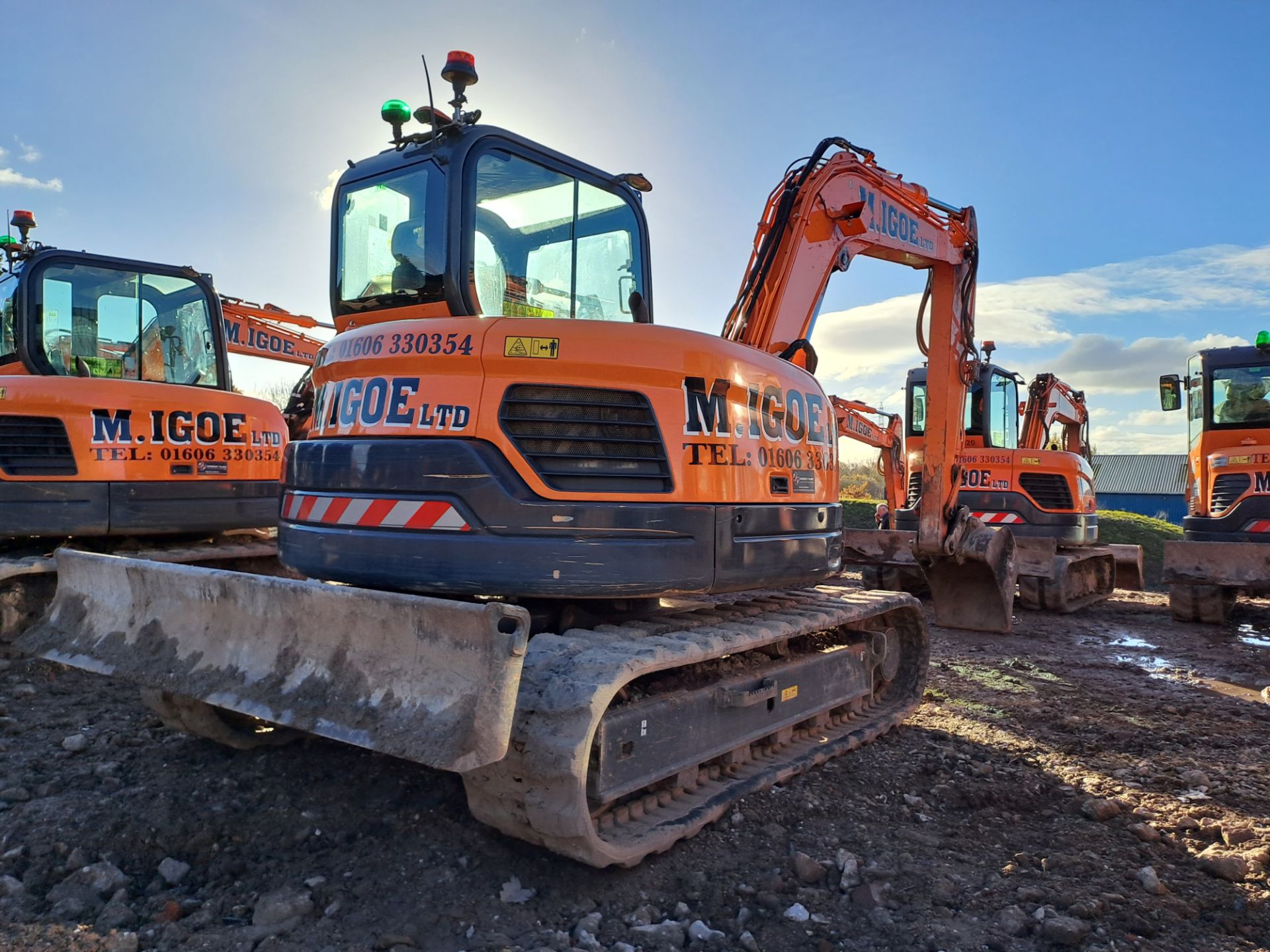 Doosan DX85R-3 8t excavator, serial no. DHKCEAAVAL6003078, Year: 2021, Hours: 2,740, Key: 1, with - Image 9 of 17