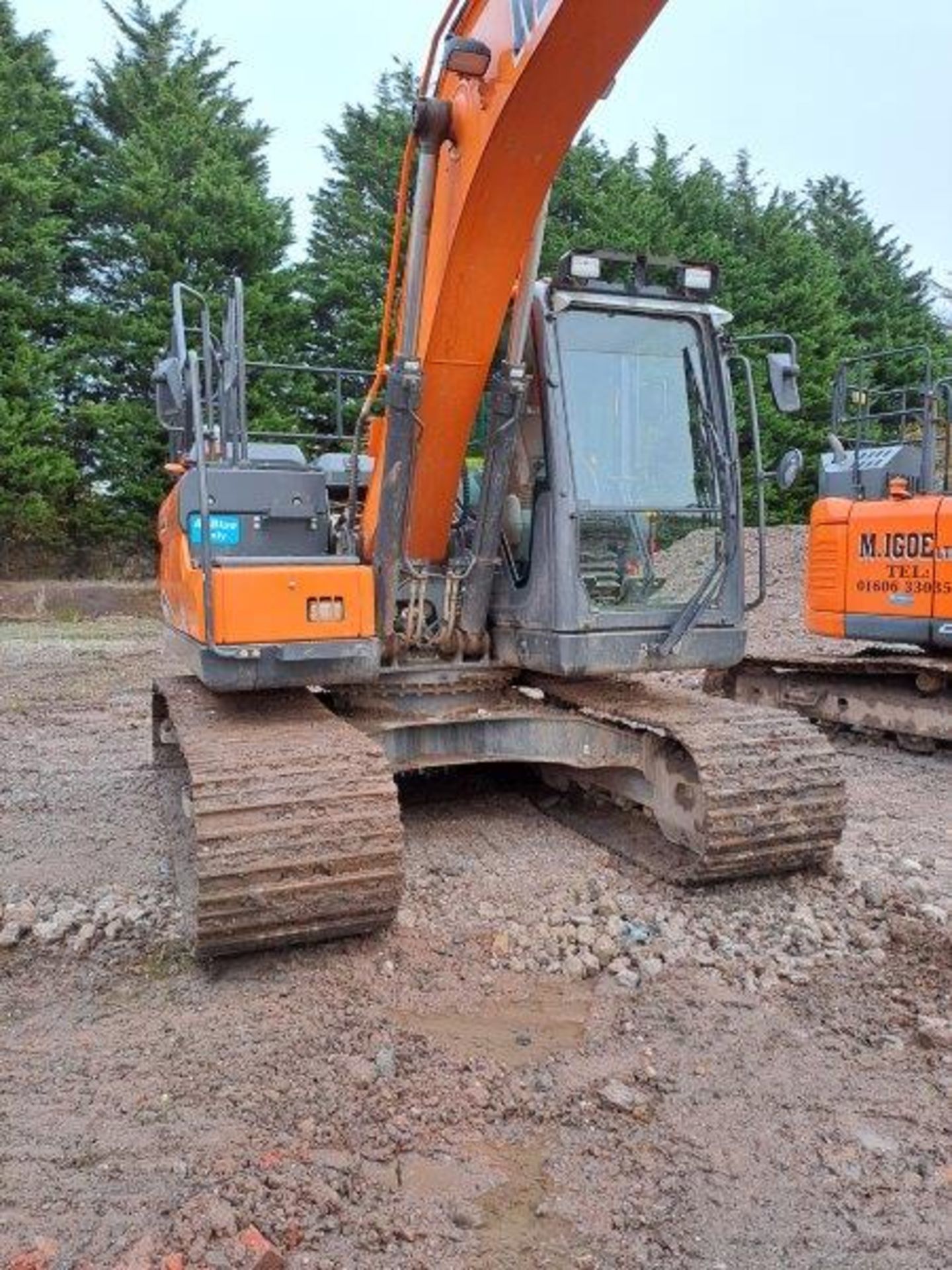 Doosan DX140LC-7 14t excavator, serial no. DHKCEBDTTM0001038, Year: 2021, hours: 2,074, Key: 1, with - Image 10 of 20