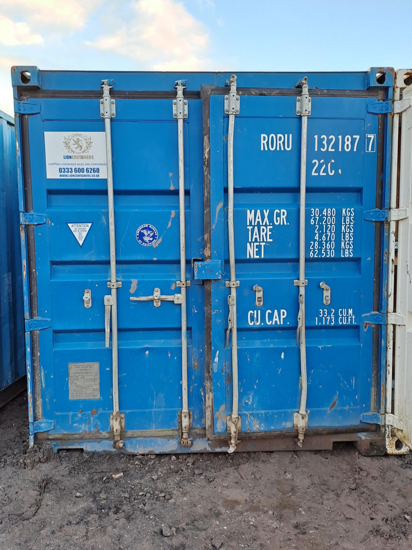 Lions Containers XP-STDT-16 20ft shipping container, serial no. XC 638530, year 2017 - Image 2 of 3