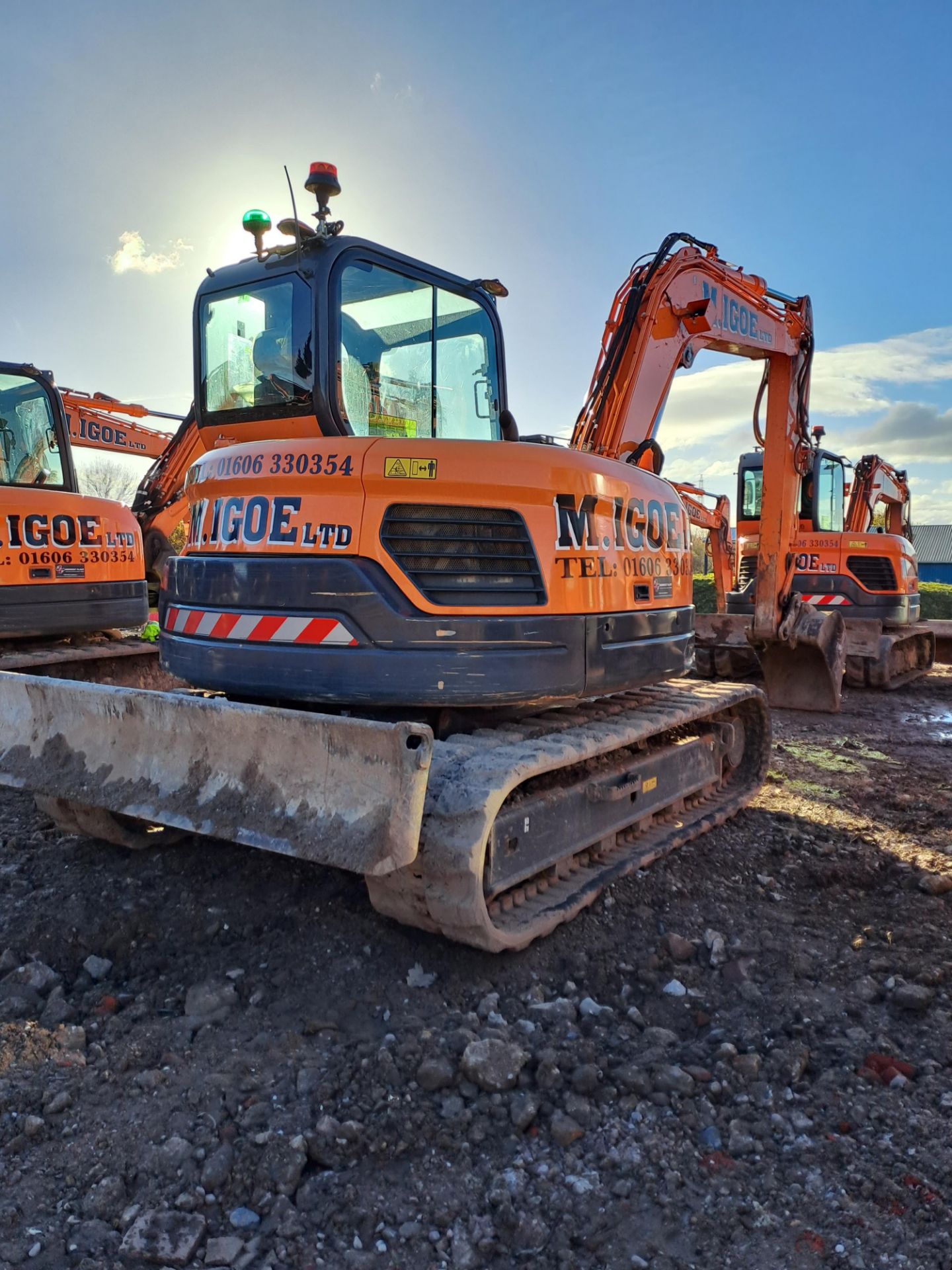 Doosan DX85R-3 8t excavator, serial no. DHKCEAAVAL6003078, Year: 2021, Hours: 2,740, Key: 1, with - Image 8 of 17