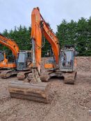 Doosan DX140LC-5 14t excavator, serial no. DHKCEBBRCH0001494, Year: 2017, Hours: 7,418, Key: 1, with