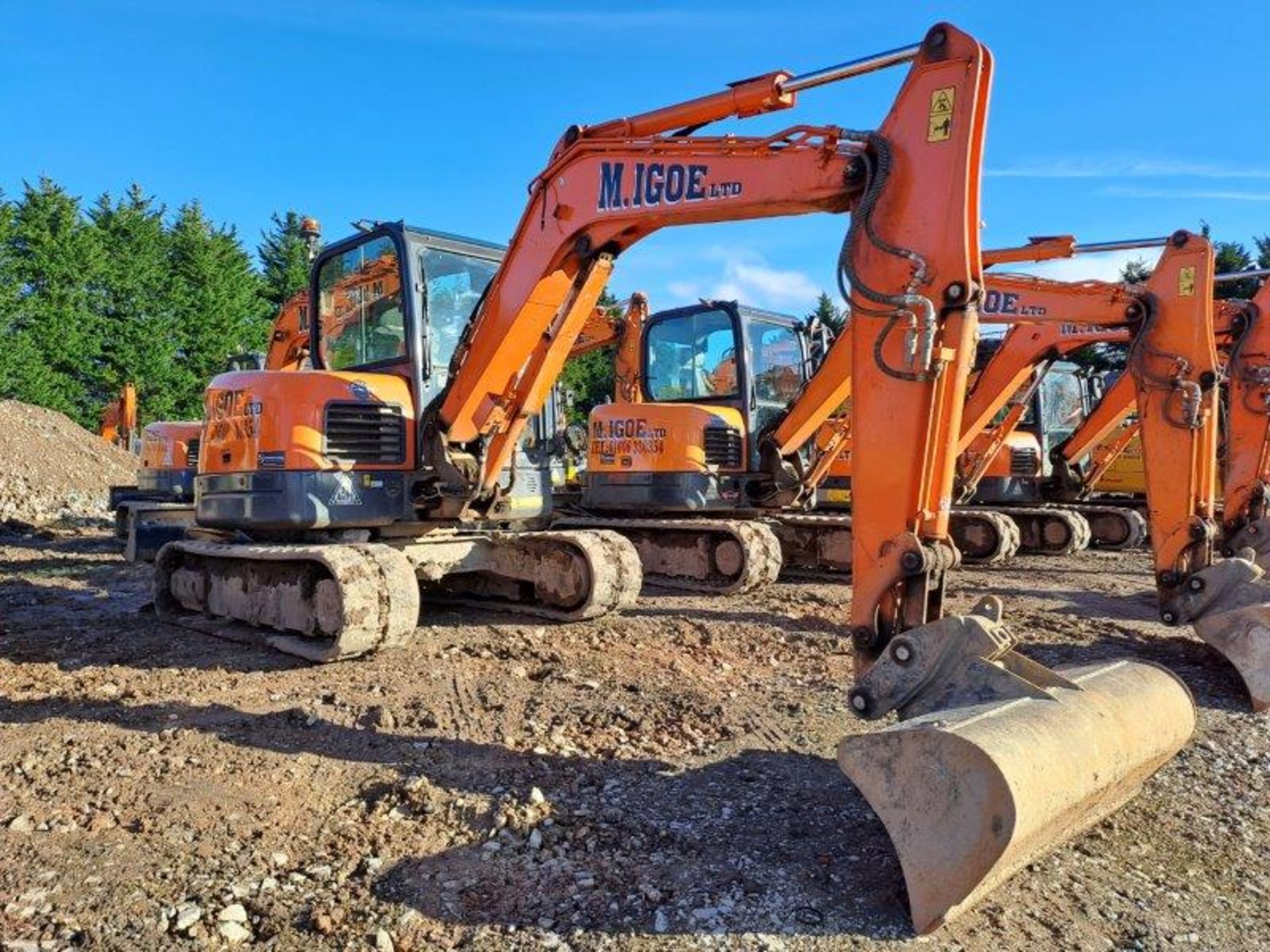 Doosan DX63-3 6t excavator, serial no. DHKCEAAYCK6002279, Year: 2021, hours: 2,764, Key: 1, with - Bild 13 aus 19