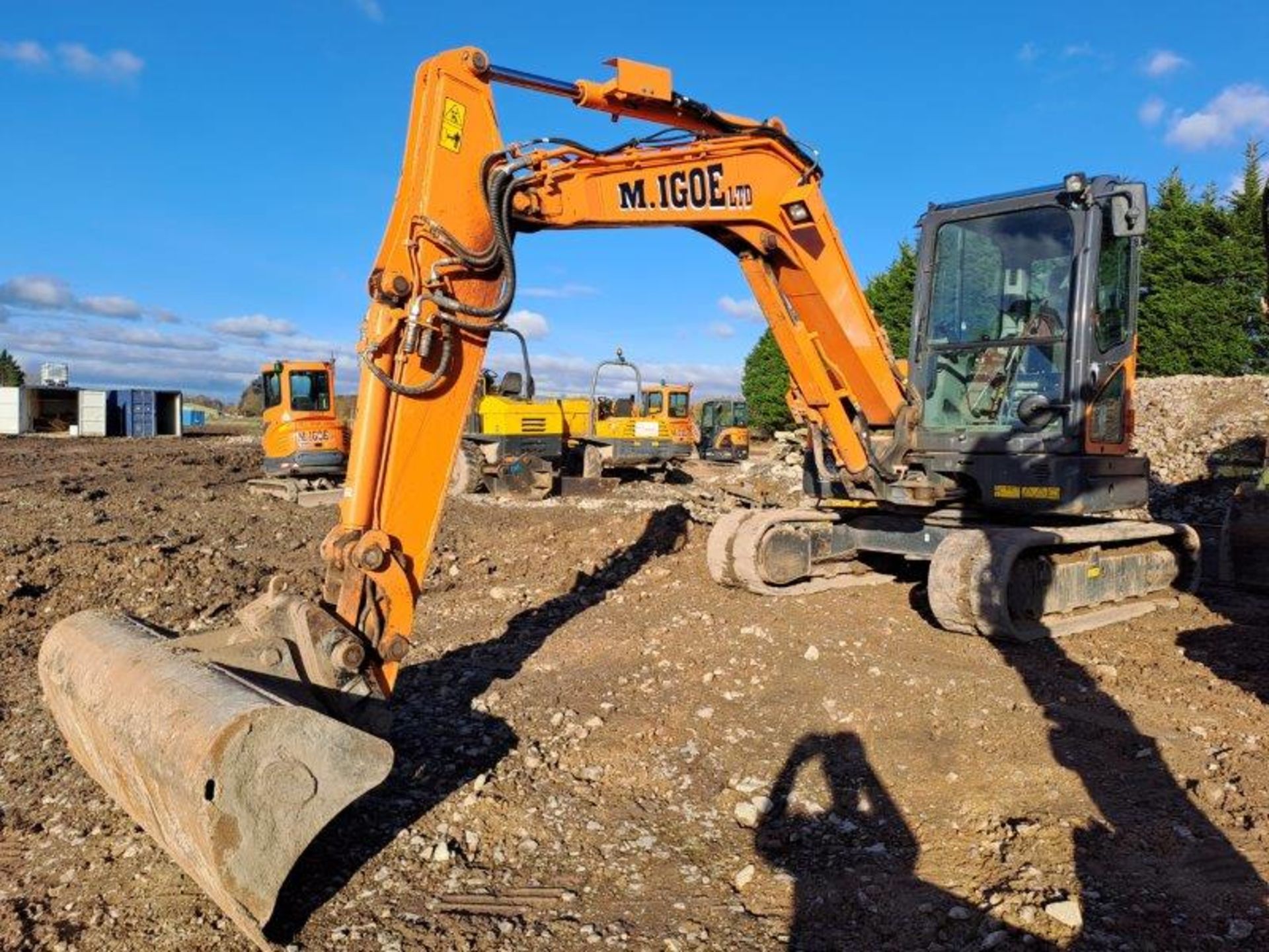 Doosan DX63-3 6t excavator, serial no. DHKCEAAYEK6002431, Year: 2020, hours: 2,444, Key: 1, with - Image 4 of 16