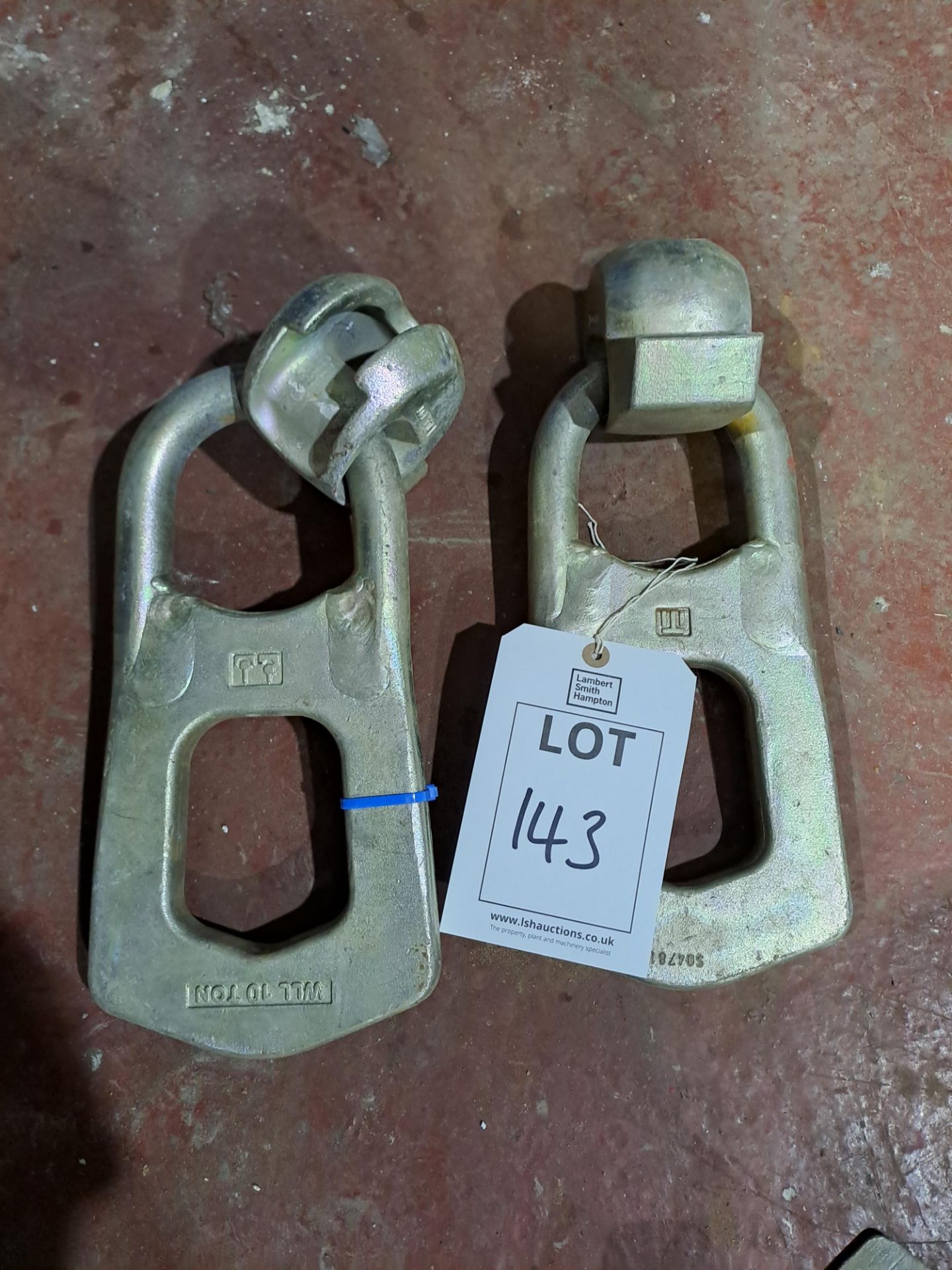4 x 10ton lifting clutches (spud locks), 65mm NB: This item has no record of Thorough Examination. - Image 2 of 3