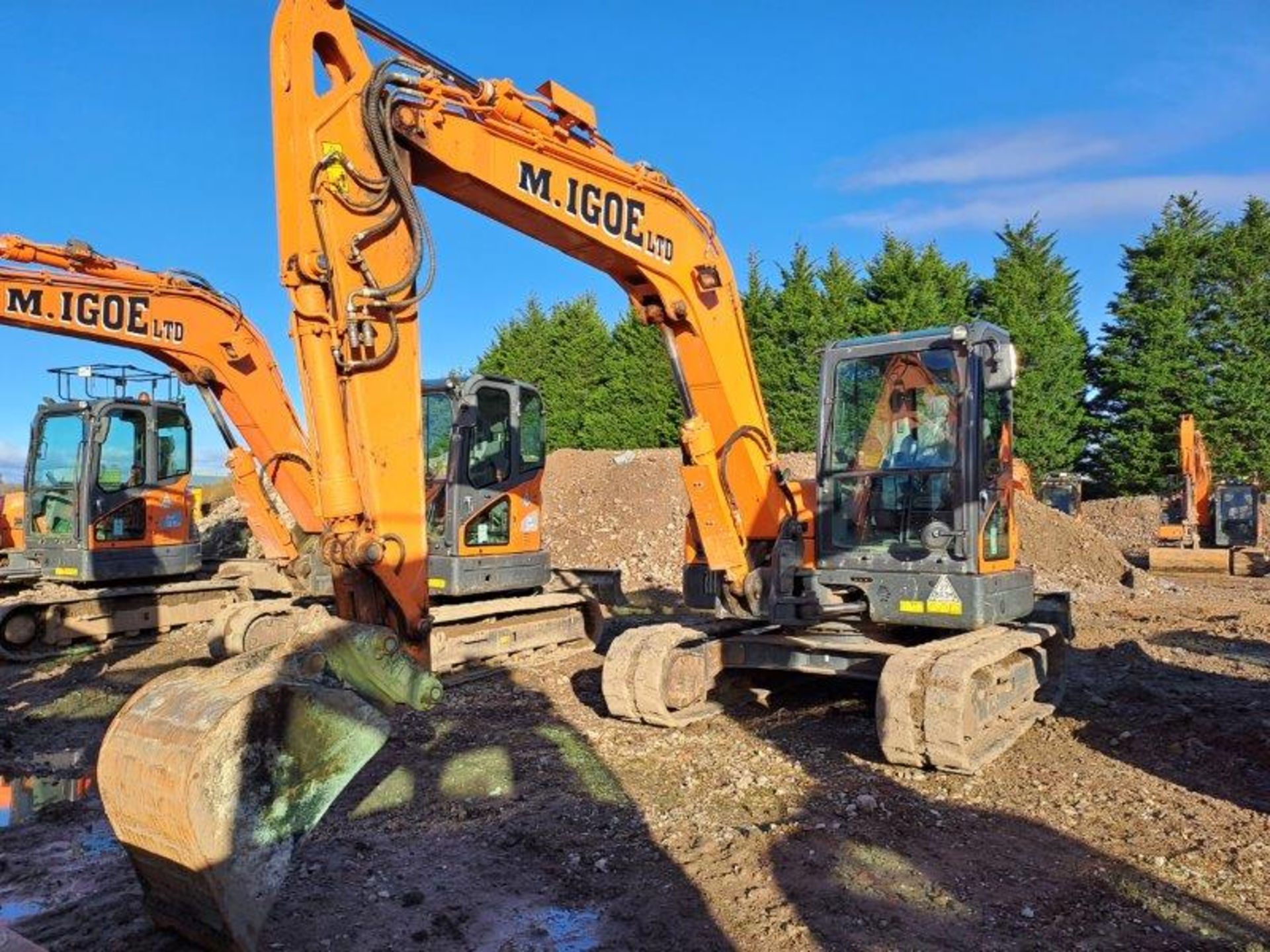 Doosan DX85R-3 8t excavator, serial no. DHKCEAAVAL6003078, Year: 2021, Hours: 2,740, Key: 1, with - Image 2 of 17