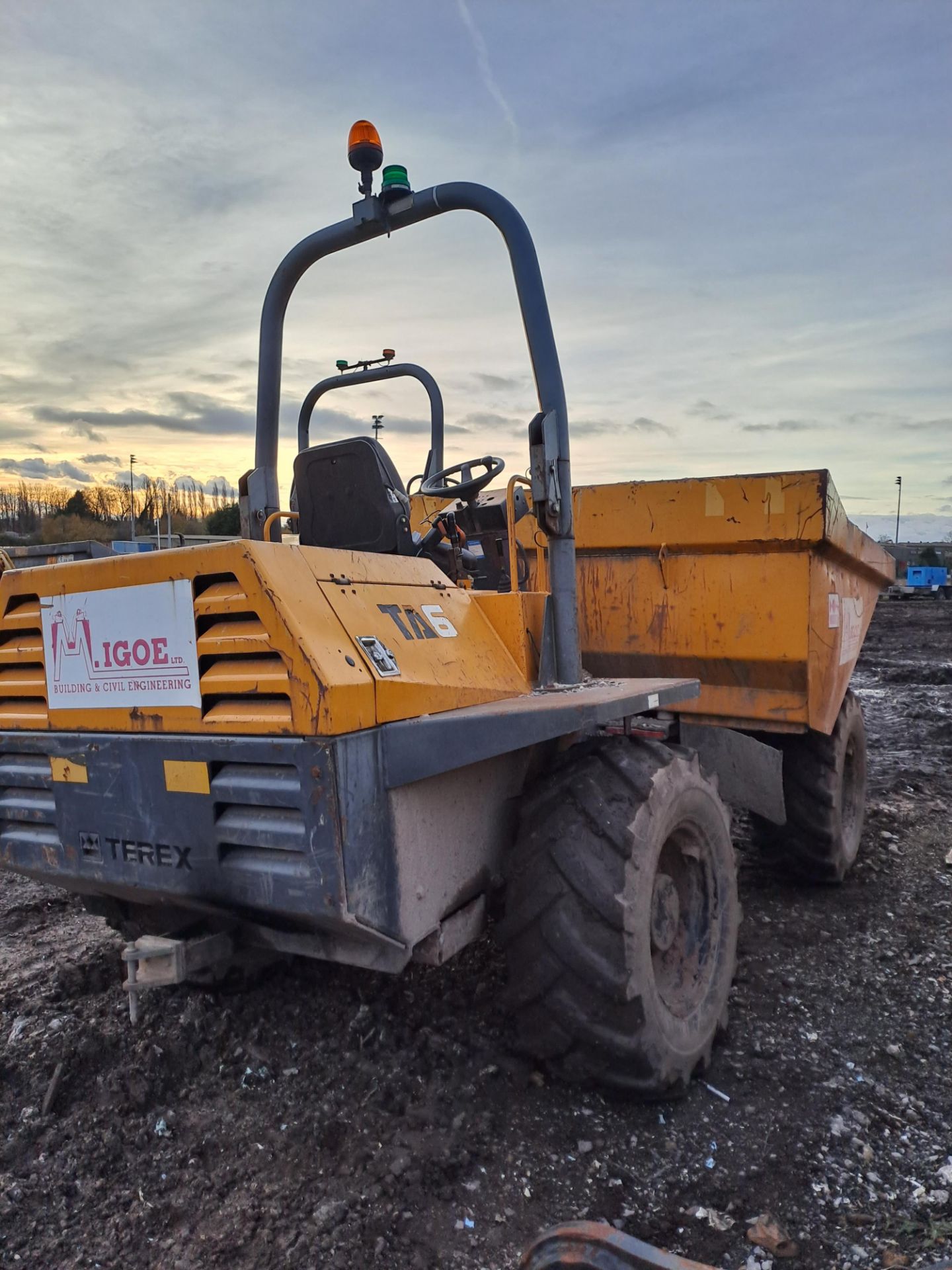 Terex TA6S 6t dumper, serial no. MS2555, Year: 2011, Hours: Unknown, with ROPS, green light, - Image 3 of 7