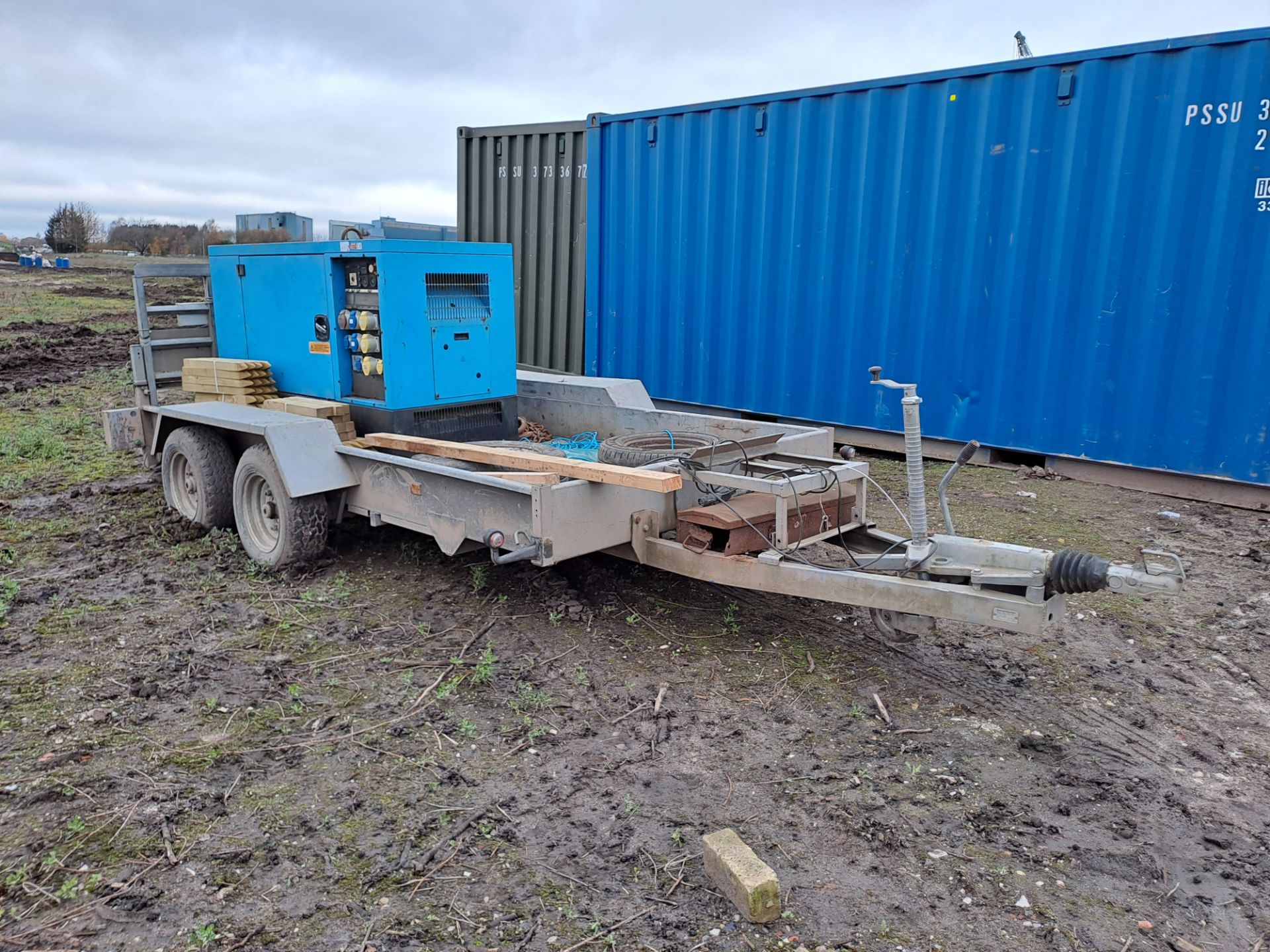 Indespension type V15 Version A twin axle plant trailer approx. 3600mm x 1700mm - Image 2 of 8