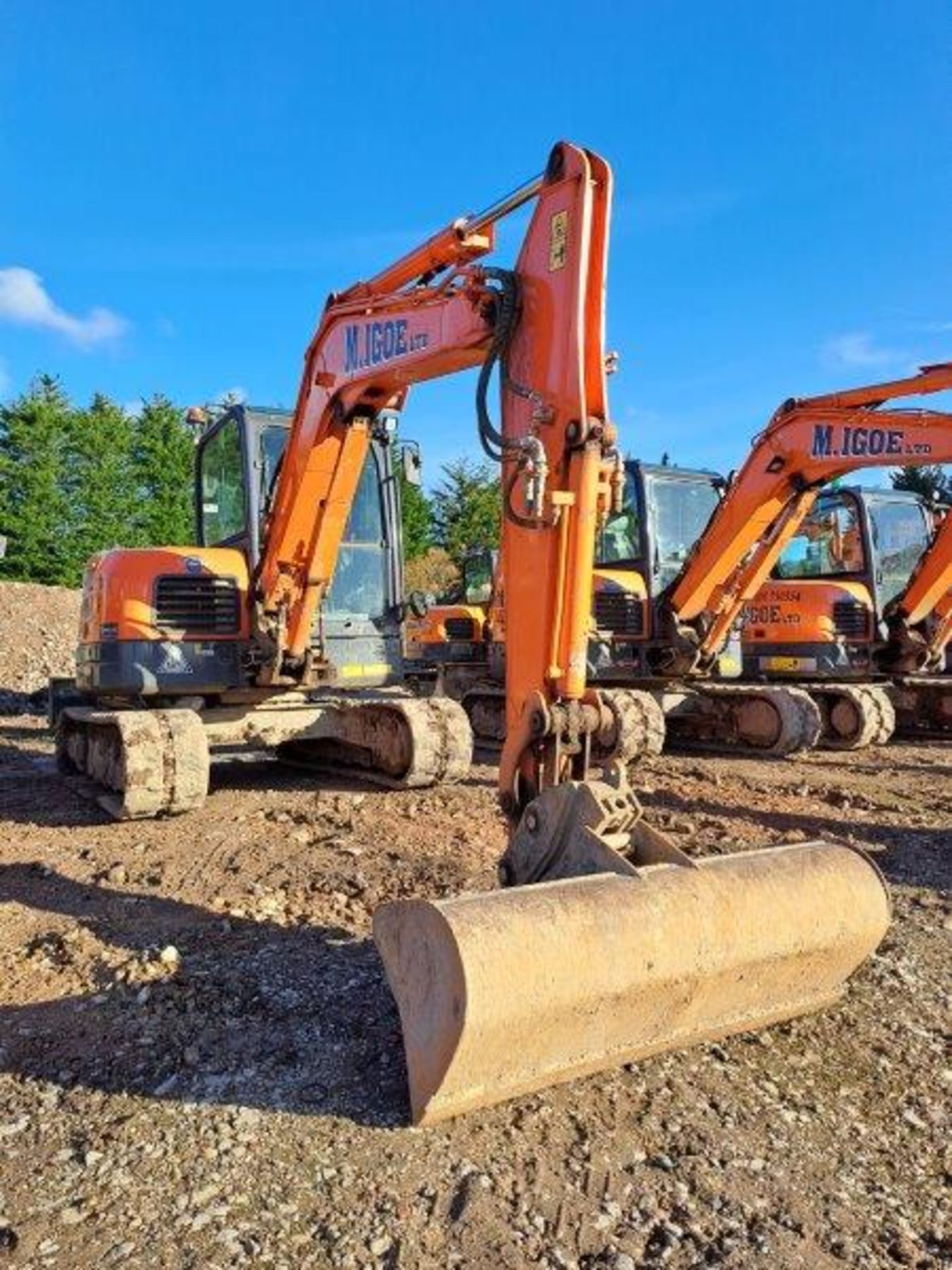 Doosan DX63-3 6t excavator, serial no. DHKCEAAYCK6002279, Year: 2021, hours: 2,764, Key: 1, with - Bild 2 aus 19