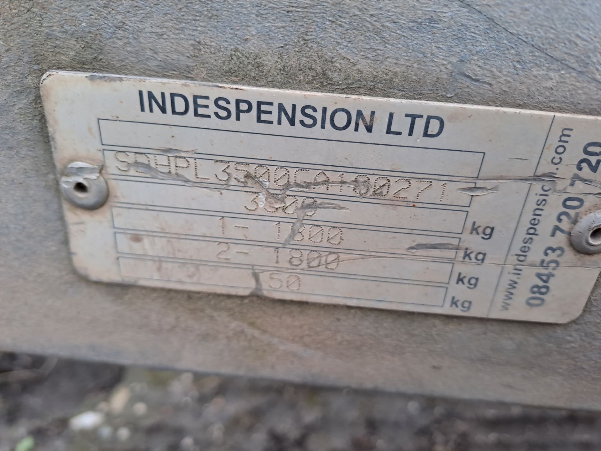 Indespension type V15 Version A twin axle plant trailer approx. 3600mm x 1700mm - Image 6 of 8