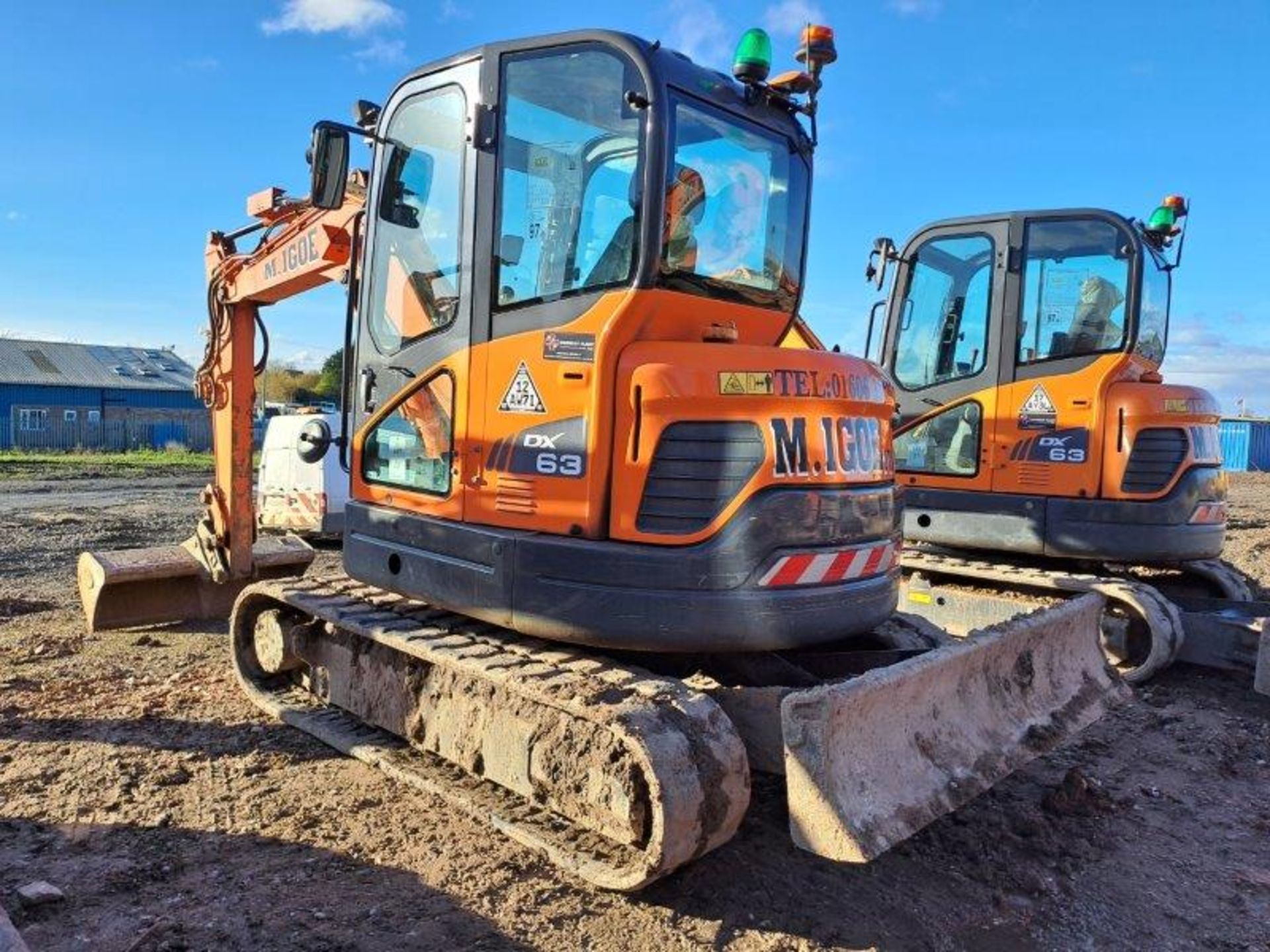 Doosan DX63-3 6t excavator, serial no. DHKCEAAYCK6002279, Year: 2021, hours: 2,764, Key: 1, with - Image 8 of 19