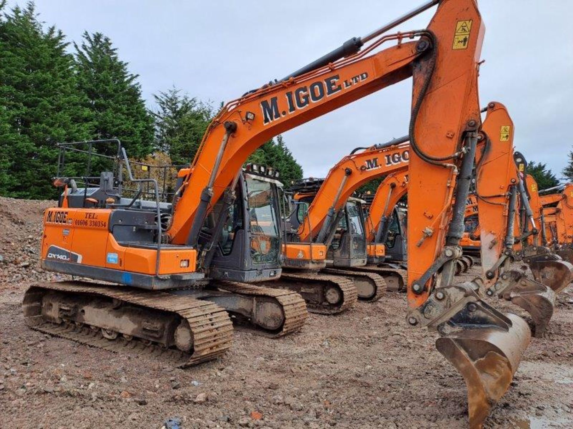 Doosan DX140LC-5 14t excavator, serial no. DXCCEBBREK0020165, Year: 2019, Hours: 4,687, Key: 1, with - Image 12 of 22