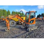 Doosan DX27Z excavator, serial no. DHHKCEAABKI6006988, Year: 2019, Key: 1, with blade, green