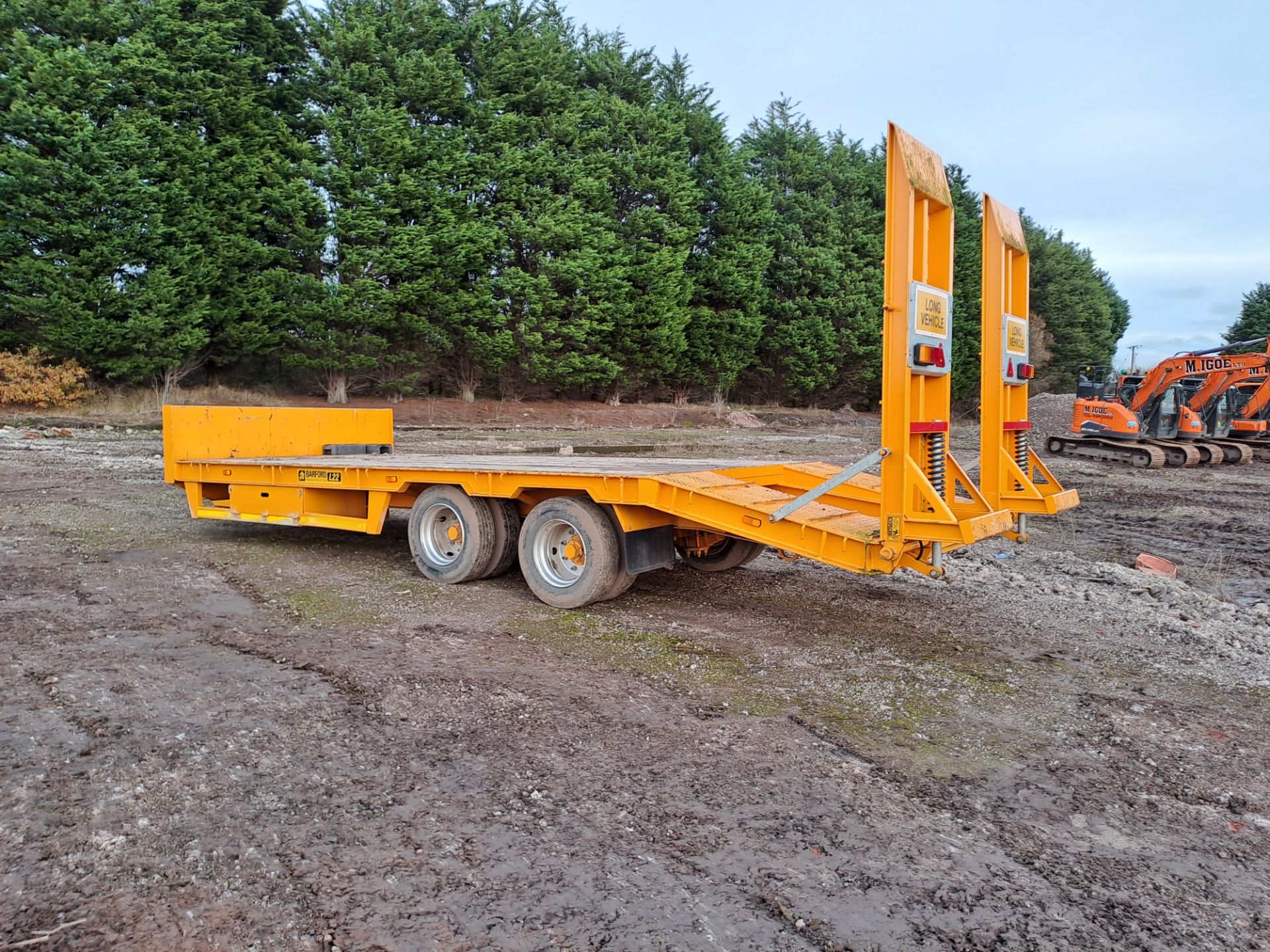 Barford L22 twin axle low loader beavertail plant trailer, serial no. SH-L22-S-A-444, Build No. - Image 3 of 7